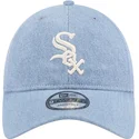 casquette-courbee-bleue-ajustable-9twenty-washed-denim-chicago-white-sox-mlb-new-era