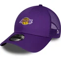 casquette-courbee-violette-ajustable-9forty-home-field-los-angeles-lakers-nba-new-era