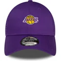 casquette-courbee-violette-ajustable-9forty-home-field-los-angeles-lakers-nba-new-era