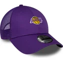 casquette-courbee-violette-ajustable-9forty-home-field-los-angeles-lakers-nba-new-era