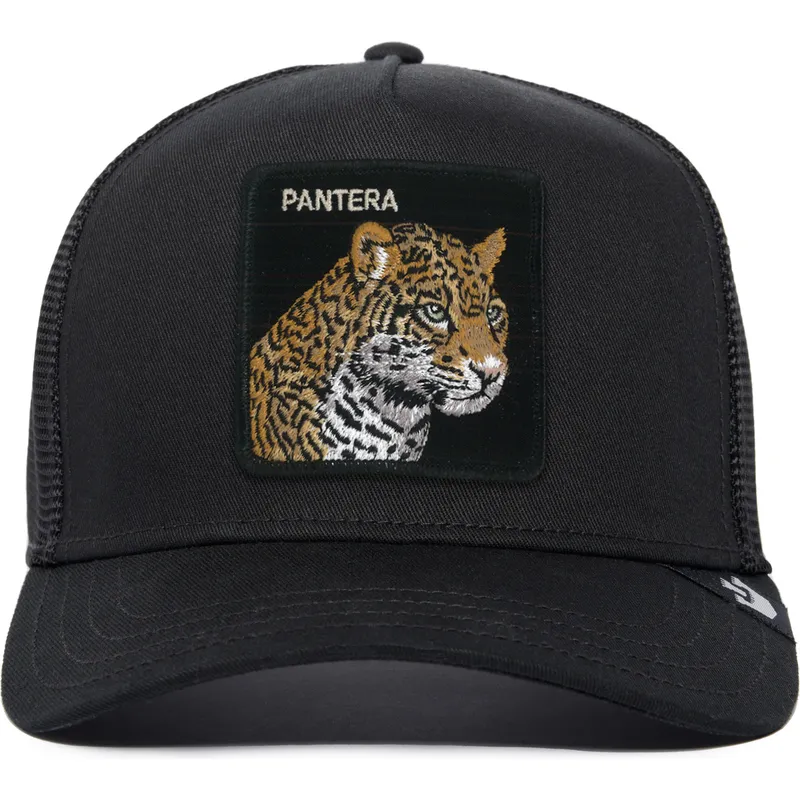 cappellino-trucker-nero-leopardo-pantera-the-farm-premium-di-goorin-bros