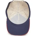 casquette-courbee-bleue-marine-beige-et-rouge-snapback-coq-cock-all-american-rooster-100-the-farm-all-over-canvas-goorin-bros