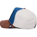 casquette-courbee-bleue-blanche-et-marron-snapback-chien-bulldog-tough-bully-100-the-farm-all-over-canvas-goorin-bros