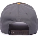 casquette-courbee-marron-grise-et-orange-snapback-loup-lone-wolf-100-the-farm-all-over-canvas-goorin-bros