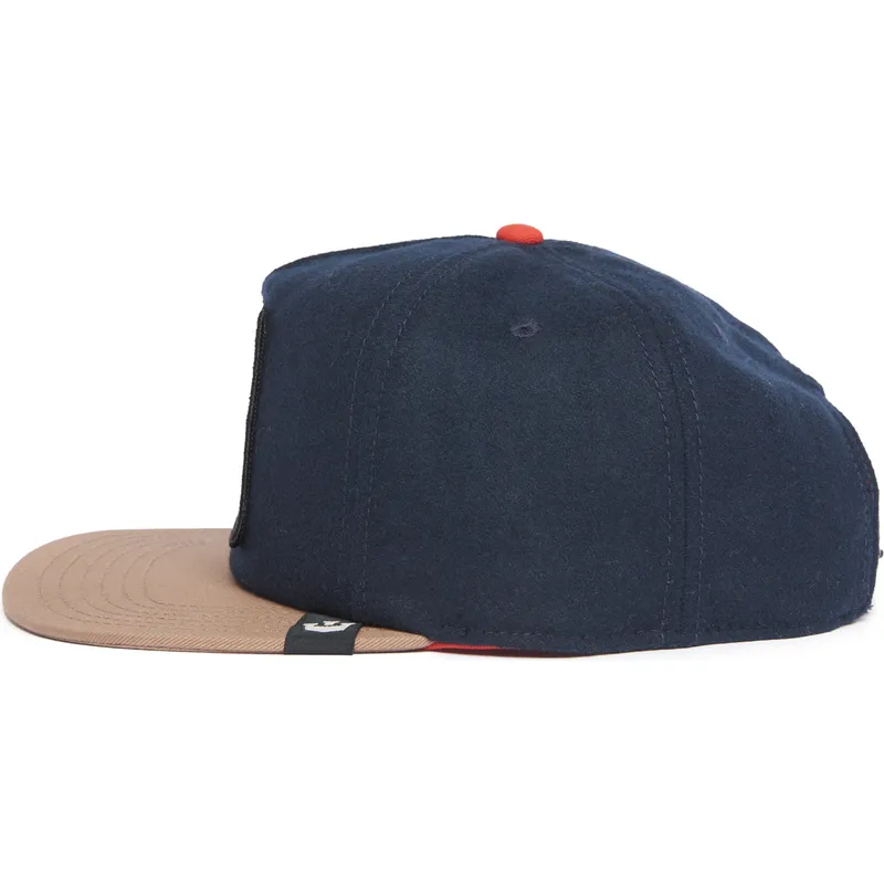 petten-plat-marineblauw-snapback-lone-wolf-one-pack-the-farm-flats-the-farm-van-goorin-bros petten-plat-marineblauw-snapback-lone-wolf-one-pack-the-farm-flats-the-farm-van-goorin-bros