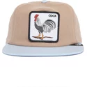 goorin-bros-flat-brim-rooster-cock-free-range-the-farm-flats-brown-and-blue-snapback-cap