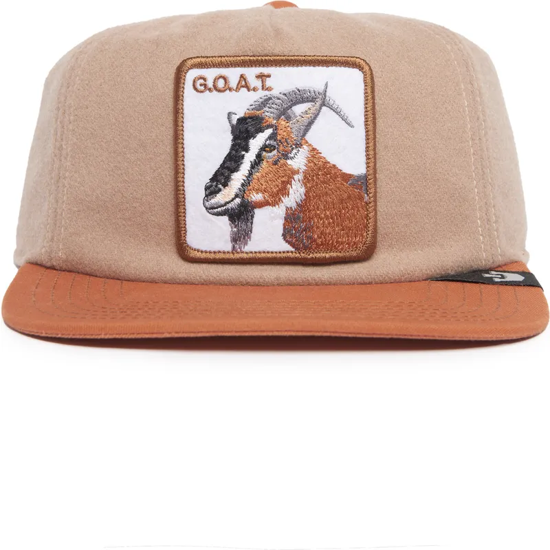 berretto-piatto-marrone-snapback-capra-goat-alpine-base-the-farm-flats-di-goorin-bros