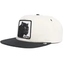 casquette-plate-blanche-et-noire-snapback-panthere-black-panther-stealth-explorer-the-farm-flats-goorin-bros