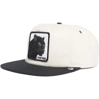 Petten plat wit snapback Black Panther Stealth Explorer The Farm Flats The Farm van Goorin Bros.