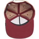 casquette-plate-marron-et-rouge-snapback-cheval-stallion-free-rider-the-farm-flats-goorin-bros