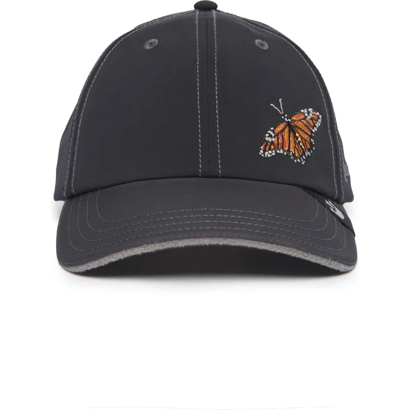 sort-justerbar-curved-cap-med-sommerfugl-long-live-the-queen-the-farm-lady-balls-fra-goorin-bros