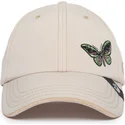 casquette-courbee-beige-ajustable-papillon-forever-fresh-the-farm-lady-balls-goorin-bros