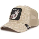 beige-trucker-kasket-ulv-lone-wolf-sign-o-the-times-the-farm-paisley-fra-goorin-bros