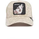 casquette-trucker-beige-loup-lone-wolf-sign-o-the-times-the-farm-paisley-goorin-bros