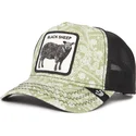 casquette-trucker-verte-et-noire-mouton-black-sheep-parade-the-farm-paisley-goorin-bros