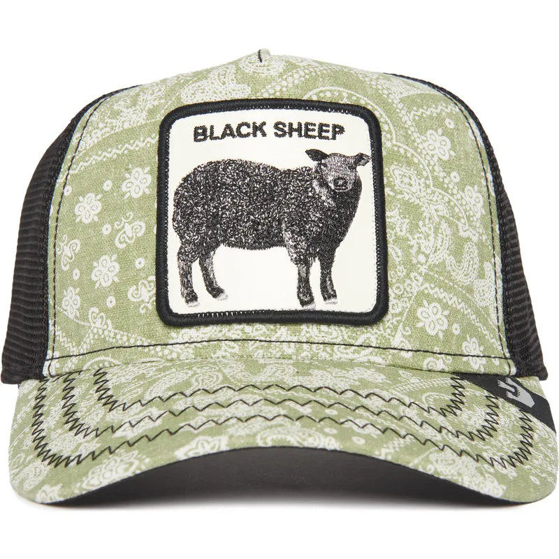 czapka-trucker-zielono-czarna-owca-black-sheep-parade-the-farm-paisley-goorin-bros