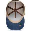 casquette-trucker-bleue-et-beige-lapin-tricky-silky-rabbit-the-farm-silky-roots-goorin-bros