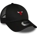 casquette-trucker-noire-ajustable-9forty-home-field-chicago-bulls-nba-new-era