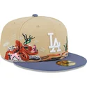 gorra-plana-marron-y-azul-ajustada-59fifty-team-landscape-de-los-angeles-dodgers-mlb-de-new-era