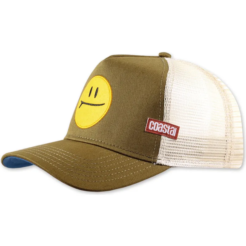 petten-gebogen-groen-snapback-surf-smile-hft-van-coastal