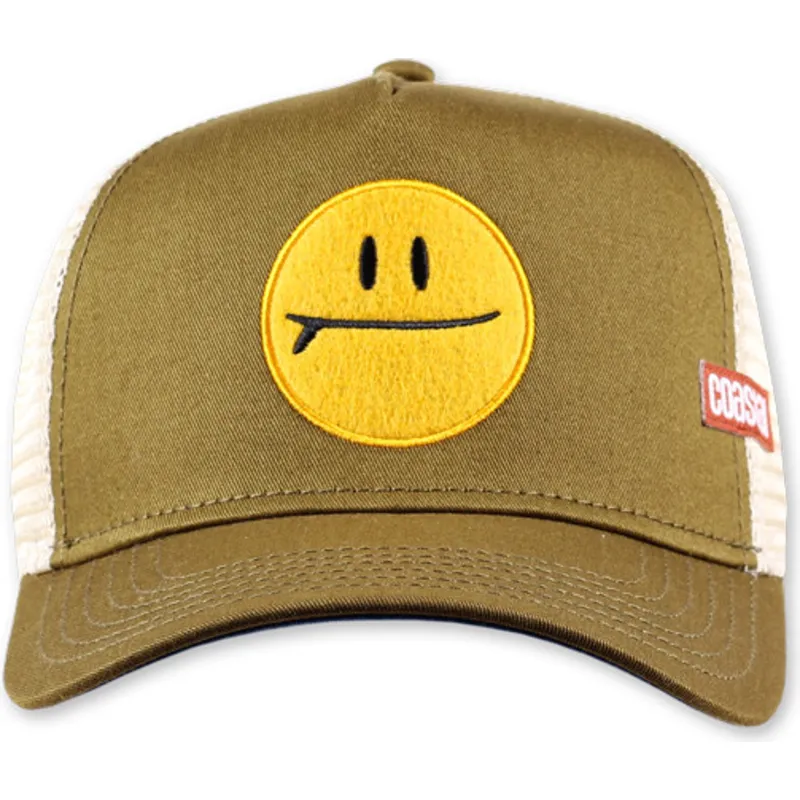 petten-gebogen-groen-snapback-surf-smile-hft-van-coastal