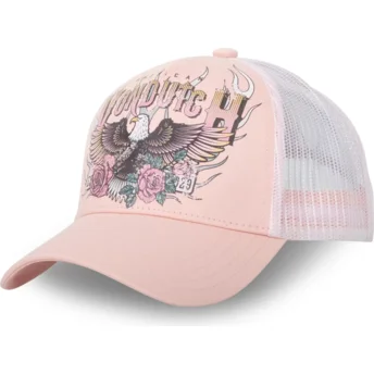 Casquette trucker rose et blanche EAGLE RP aigle Von Dutch