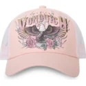 casquette-trucker-rose-et-blanche-eagle-rp-aigle-von-dutch