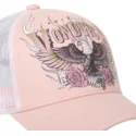 casquette-trucker-rose-et-blanche-eagle-rp-aigle-von-dutch