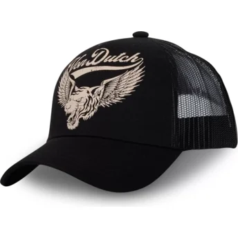 Casquette trucker noire LION NR tigre Von Dutch