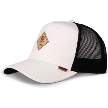 Petten gebogen wit snapback HFT Cotton Knit van Djinns