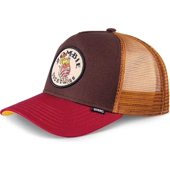 Casquette trucker marron et rouge Zombie Cocktails HFT Food Djinns