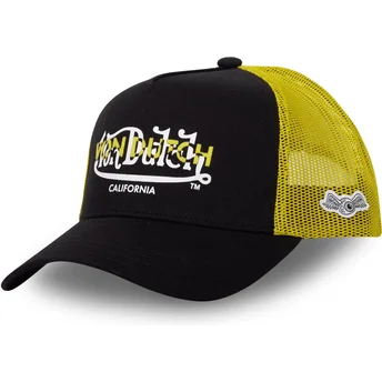 Casquette trucker noire et jaune BLA CT Von Dutch