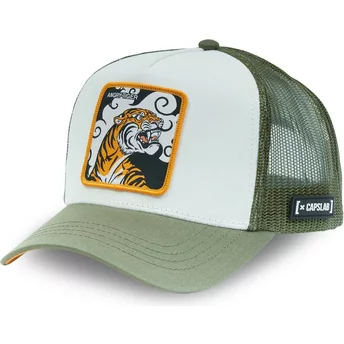 Gorra trucker blanca y verde tigre Angry Tiger CL4 TIG Fantastic Beasts de Capslab