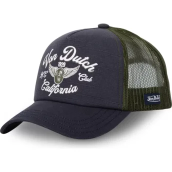 Casquette trucker grise et verte CREW11 Von Dutch