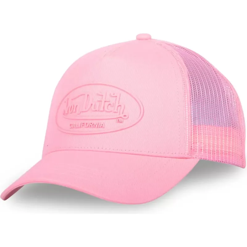 petten-gebogen-roze-snapback-log03-van-von-dutch