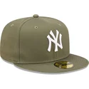 petten-plat-groen-aangepast-59fifty-league-essential-van-new-york-yankees-mlb-van-new-era