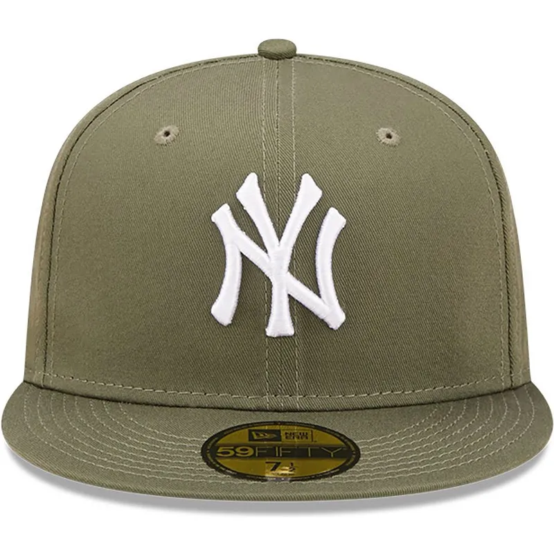 petten-plat-groen-fitted-59fifty-league-essential-van-new-york-yankees-mlb-van-new-era