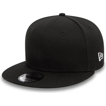 Czarna płaska czapka snapback 9FIFTY Cotton od New Era