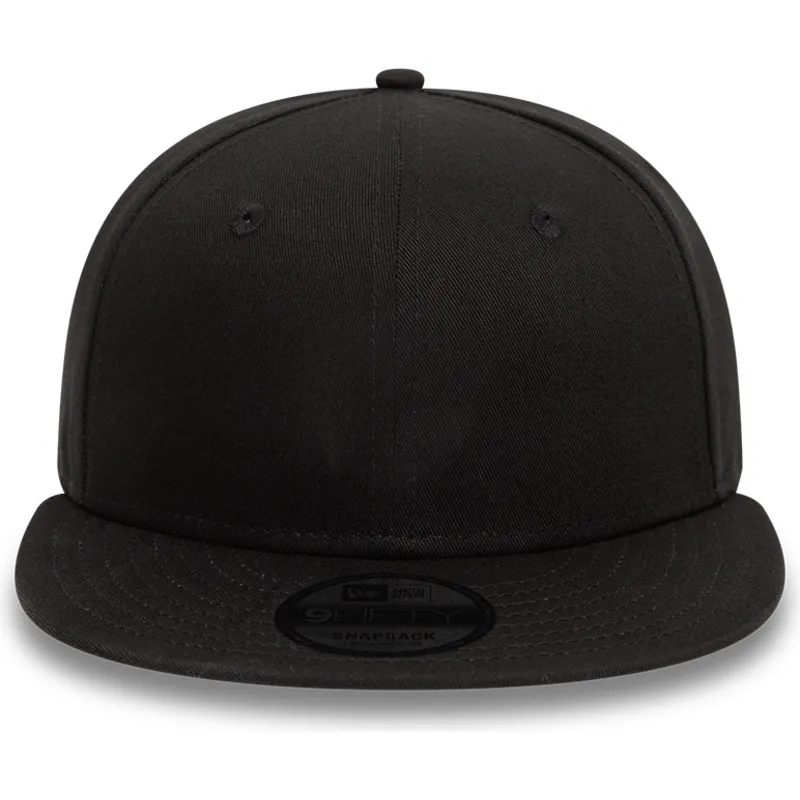 petten-plat-zwart-snapback-9fifty-cotton-van-new-era