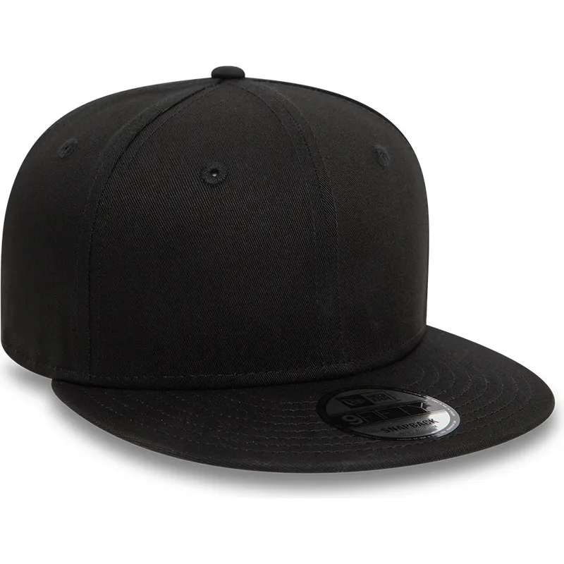 petten-plat-zwart-snapback-9fifty-cotton-van-new-era