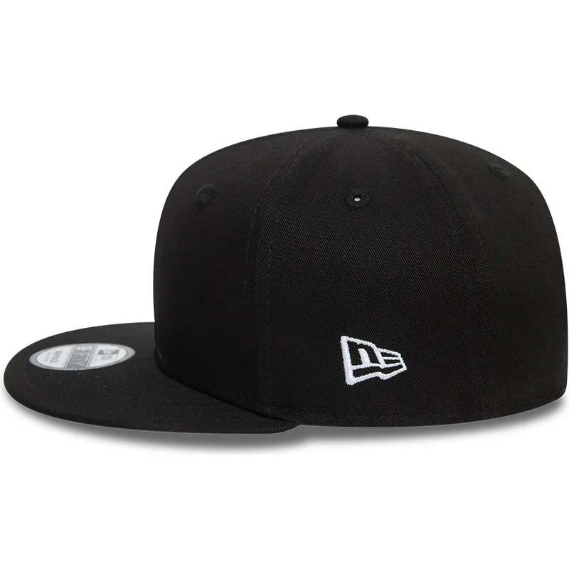 sort-flad-snapback-kasket-9fifty-cotton-fra-new-era