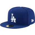 cappellino-piatto-blu-regolabile-59fifty-authentic-on-field-game-dei-los-angeles-dodgers-mlb-di-new-era