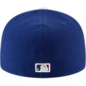 blaue-flache-angepasste-59fifty-authentic-on-field-game-kappe-der-los-angeles-dodgers-mlb-von-new-era