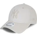 new-era-mlb-new-york-yankees-9forty-tonal-damen-verstellbare-graue-kappe-mit-grauem-logo