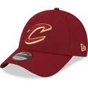 czerwona-zakrzywiona-regulowana-czapka-9forty-the-league-cleveland-cavaliers-nba-od-new-era