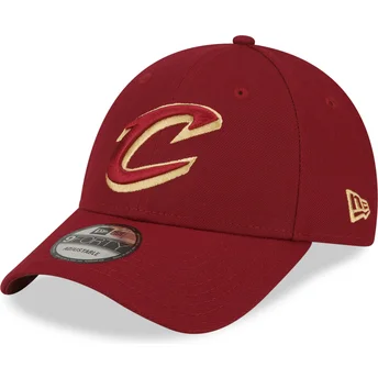 Petten gebogen rood verstelbare band 9FORTY The League van Cleveland Cavaliers NBA van New Era