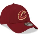 czerwona-zakrzywiona-regulowana-czapka-9forty-the-league-cleveland-cavaliers-nba-od-new-era
