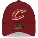 czerwona-zakrzywiona-regulowana-czapka-9forty-the-league-cleveland-cavaliers-nba-od-new-era