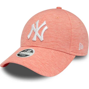 Casquette courbée rose ajustable pour femme 9FORTY Pull New York Yankees MLB New Era