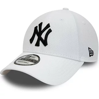 Gorra curva blanca ajustable 9FORTY Diamond Era Essential de New York Yankees MLB de New Era